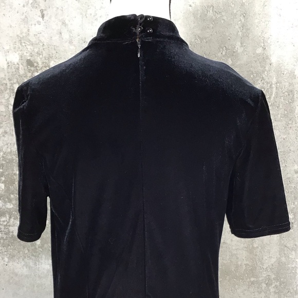 Vintage Scott McClintock Womens Velvet Maxi Dress Size 10 Short Sleeve Witchy - Picture 10 of 13